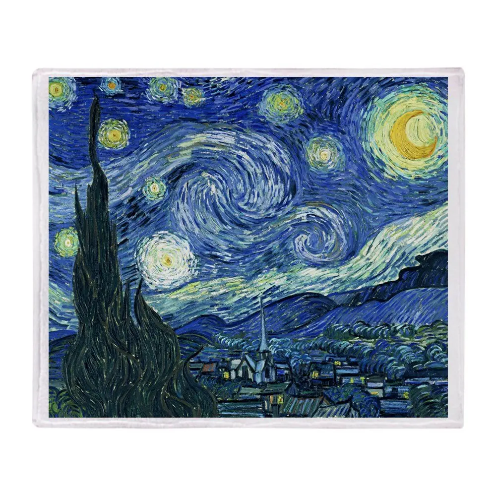 Van Gogh Starry Night Soft Fleece Throw Blanket Air/Sofa/Bedding Winter Bedsheet | Дом и сад