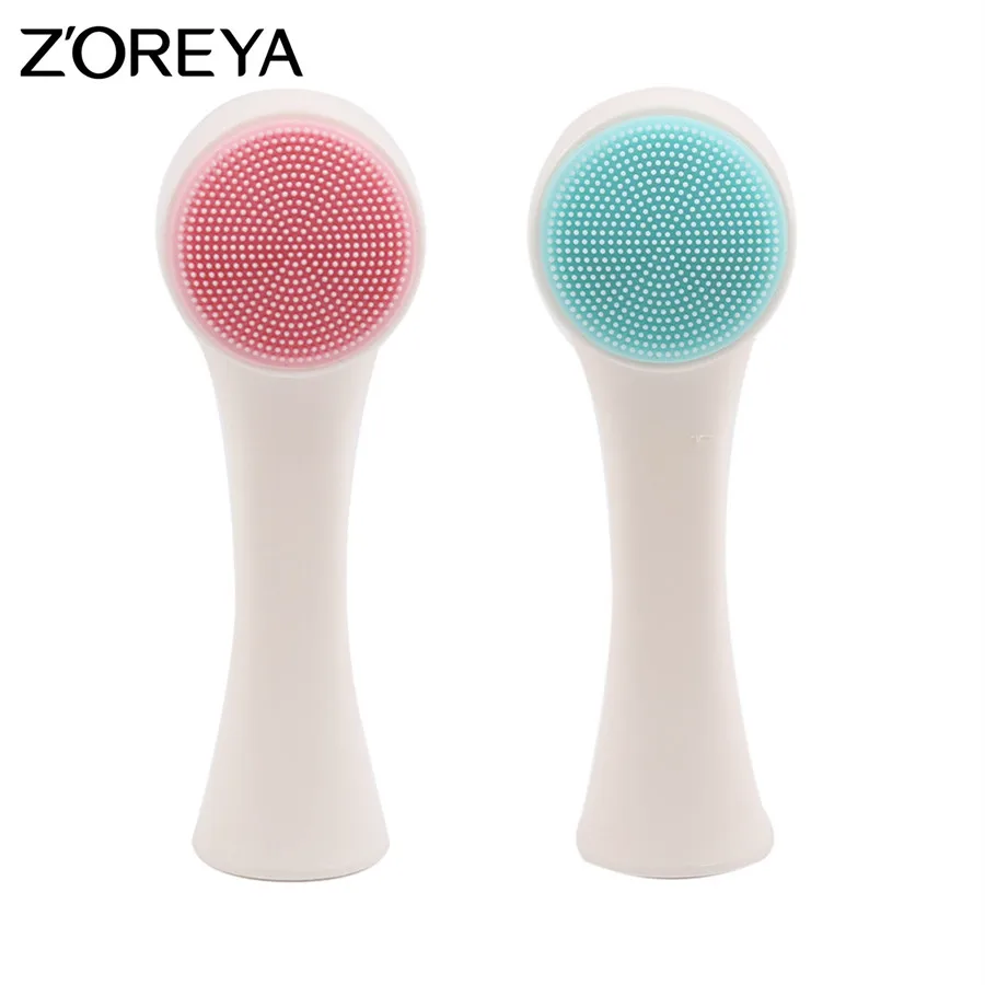 Бренд Zoreya двухсторонняя 3d-силикон щётка для очищения лица многофункциональный косметический инструмент для очищения кожи