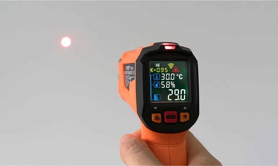 PEAKMETER PM6519B лазерный lcd цифровой ИК инфракрасный термометр измеритель температуры пистолет точечный-50~ 500 градусов Бесконтактный термометр