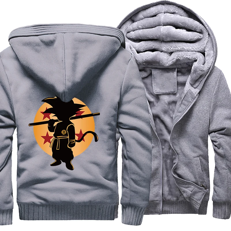 Куртка в стиле аниме Dragon Ball Z модное мужское пальто осень-зима модные толстые толстовки Мужская Уличная Толстовка пальто на молнии