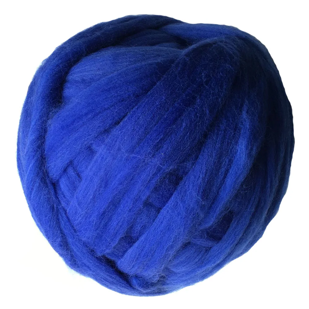 RoyalBlue 1000 г/шт. Новая высококачественная супер массивная Мериносовая шерстяная пряжа гигантская прядильная шерсть для рук вязаные одеяла свитера с шарфами - Цвет: RoyalBlue