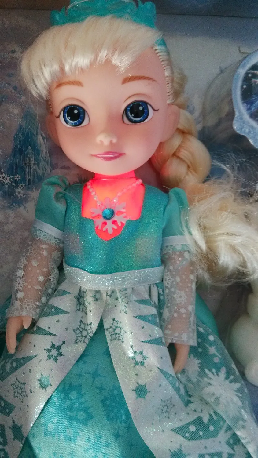 1pcs Snow Glow Elsa Princess Singing Doll Toy with Musical Let It Go Bonecas Brinquedos New 2015 In Stock Disny Princesa | Игрушки и