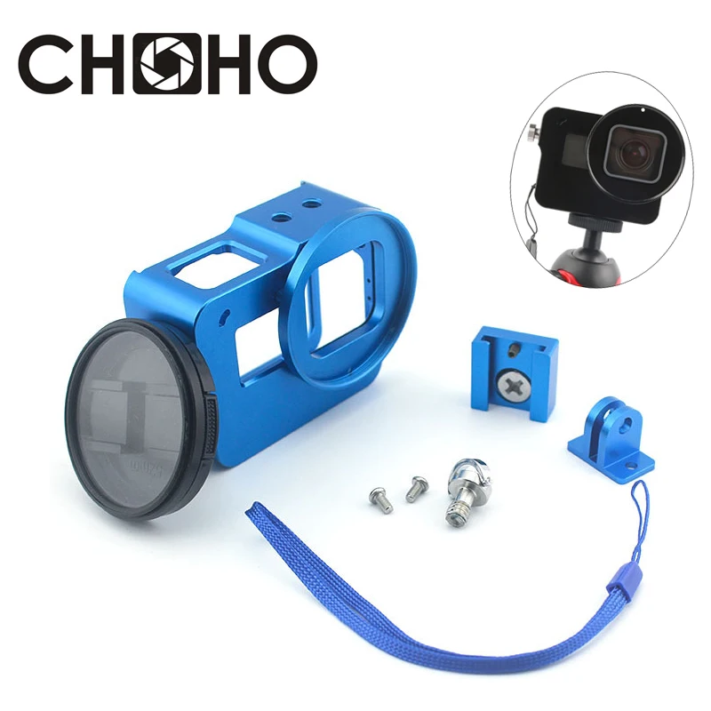 Жесткая защитная рамка для GoPro HERO 5 6 7 Black Frame Case Shell + UV Filter CNC из алюминиевого сплава