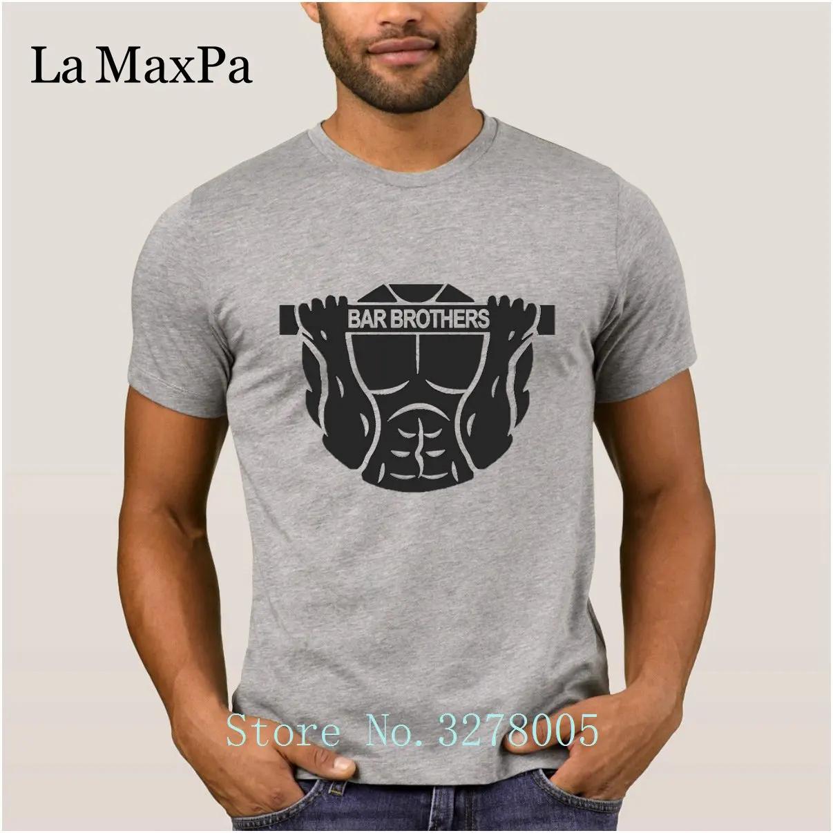 Мужские футболки с надписью La Maxpa Bar Brothers | Мужская одежда
