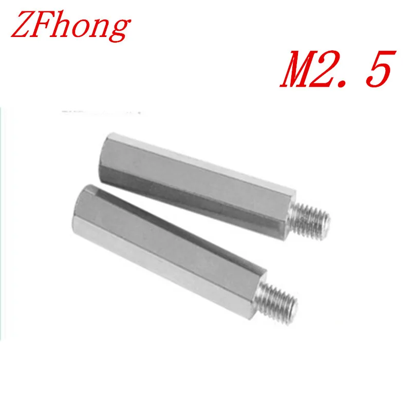 

20PCS m2.5*5/6/7/8/10+6 2.5mm male to female Stainless steel 304 hex spacer standoff