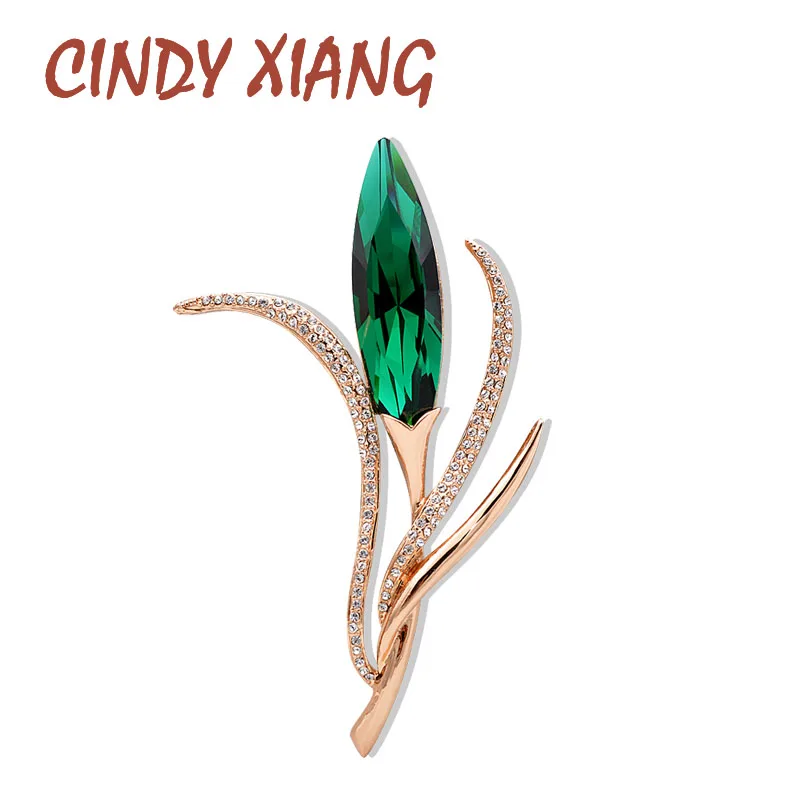 CINDY XIANG 4 цвета SW Хрустальный цветок броши для женщин большие Элегантные Роскошные Булавки Свадебные украшения Искрящийся подарок