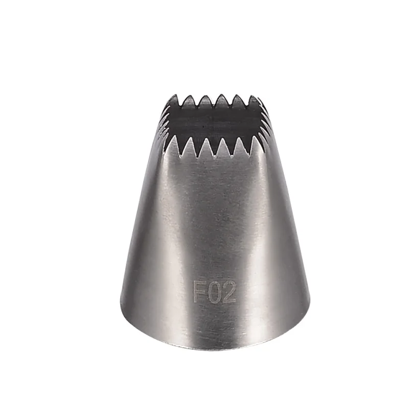 F02 Coarse tooth Насадка для обледенения трубопроводов большого размера квадратная русская насадка для кондитерских изделий инструменты для украшения торта инструмент для выпечки торта - Цвет: F02 Coarse tooth