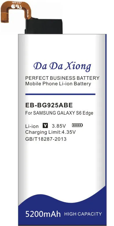 Da Xiong 5200mAh EB-BG925ABE литий-ионный аккумулятор для телефона samsung GALAXY S6 Edge G9250 G925F G925FQ G925S