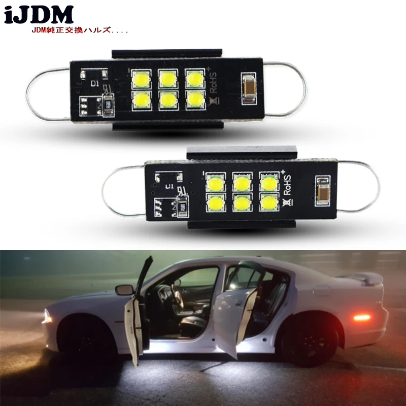 IJDM автомобильный canbus 43 мм светодиодный светильник 211 2 212 214 561 белый для