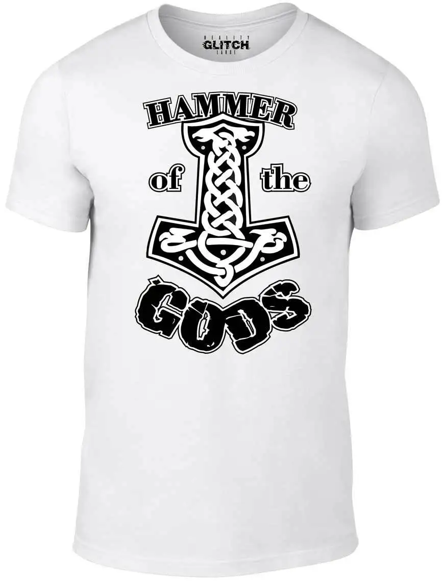 Мужская футболка Hammer of The Gods забавная с короткими рукавами и принтом История