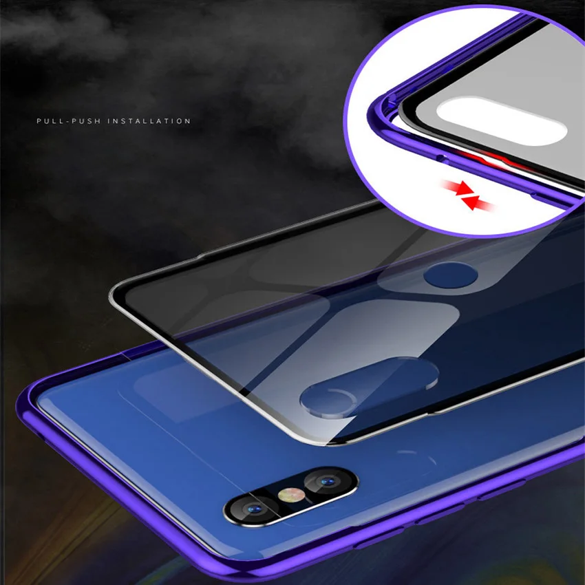 Xiaomi mi x 3 чехол Роскошный металлический бампер чехол на Xiaomi mi x 3 Прозрачный задний Чехол из закаленного стекла для телефона mi x3