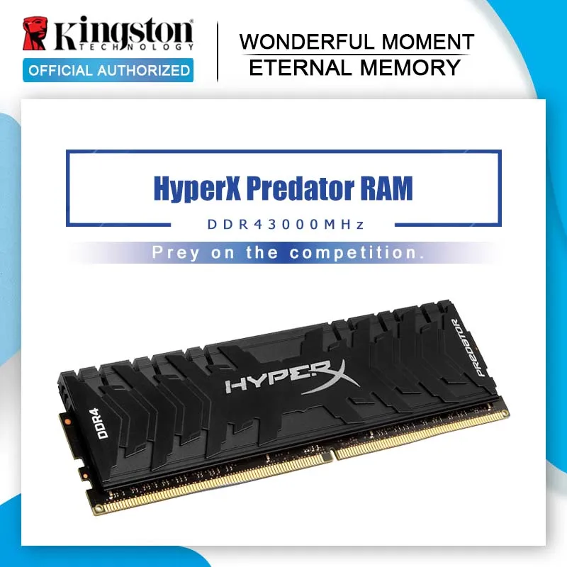 Kingston HyperX Predator Black 8 Гб 16 3000 МГц DDR4 CL15 DIMM XMP HX430C15PB3/16 Memoria Ram ddr4 для настольных ОЗУ|memoria