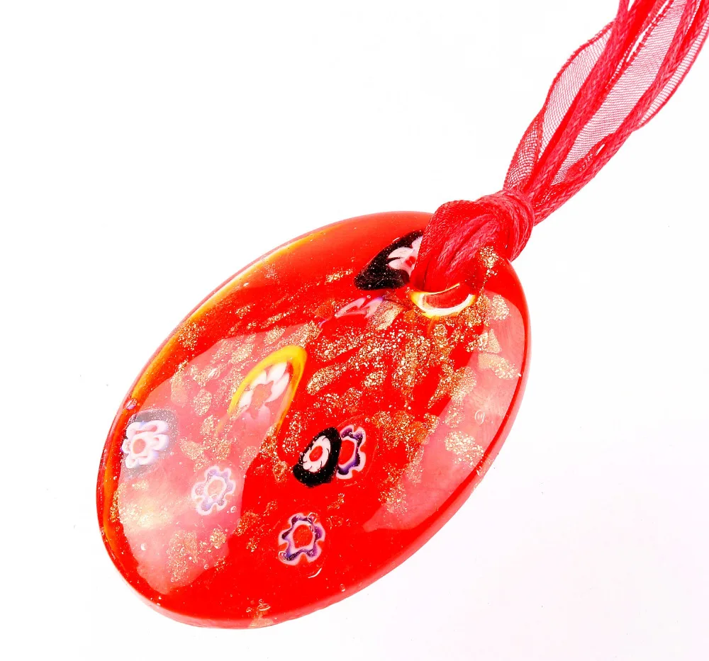 Fashion Beauty Wholesale 6pcs handmade Murano Lampwork Glass Mixed Colorful Round Gold Sand Millefiori Pendants Charms Necklaces | Украшения