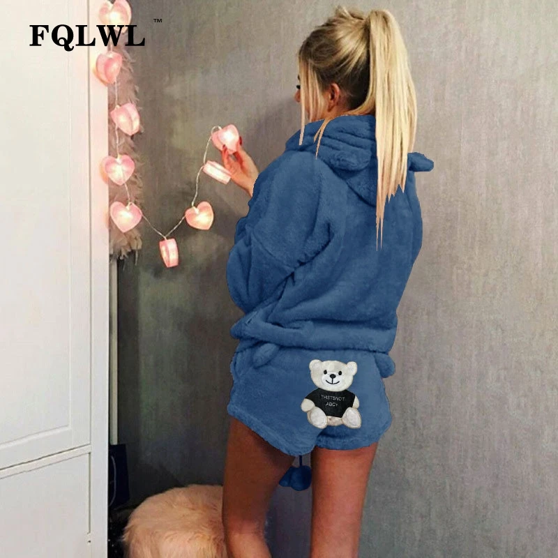 Пижамный комплект FQLWL из двух предметов женская одежда для сна фланелевые