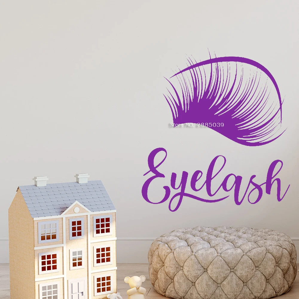 Eyelash Quotes Lashes Sign Decals Wall Sticker Eyelashes Salon Shop Decor Murals Logo Eyebrows Brows New LC1365 | Дом и сад