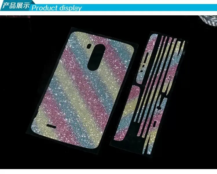 Всего Тела Наклейка Для LG G3 Блеск Bling Rhinestone Диаманта Экран протектор Передняя и