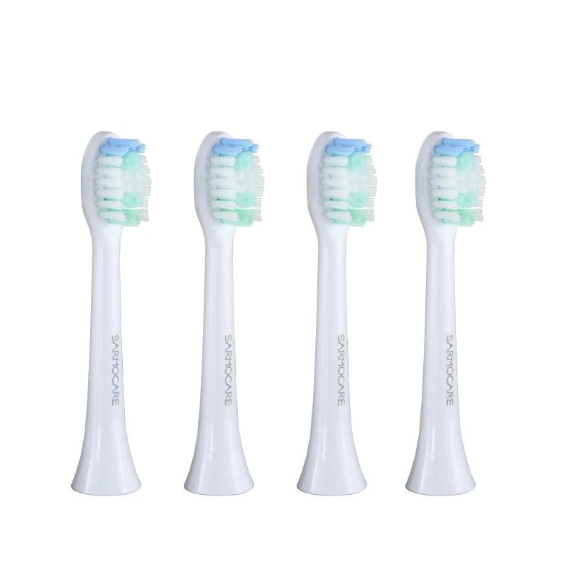 4pcs withe heads Ультра звуковая электрическая зубная щетка S100, беспроводная перезаряжаемая батарея IPX7, водонепроницаемое индуктивное зарядное устройство, светодиодный индикатор, 5 моделей - Цвет: 4pcs withe heads
