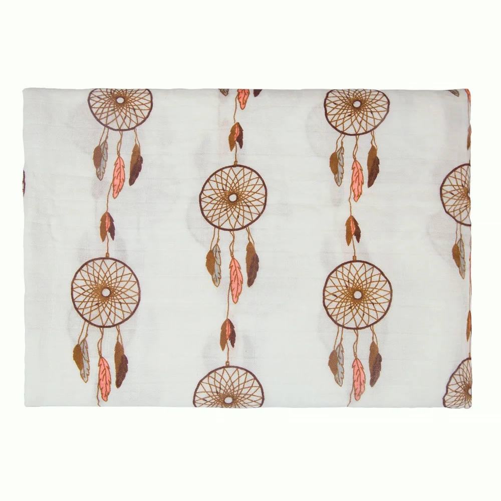 Бамбуковое волокно муслиновое Пеленальное хлопковое детское одеяло однослойное