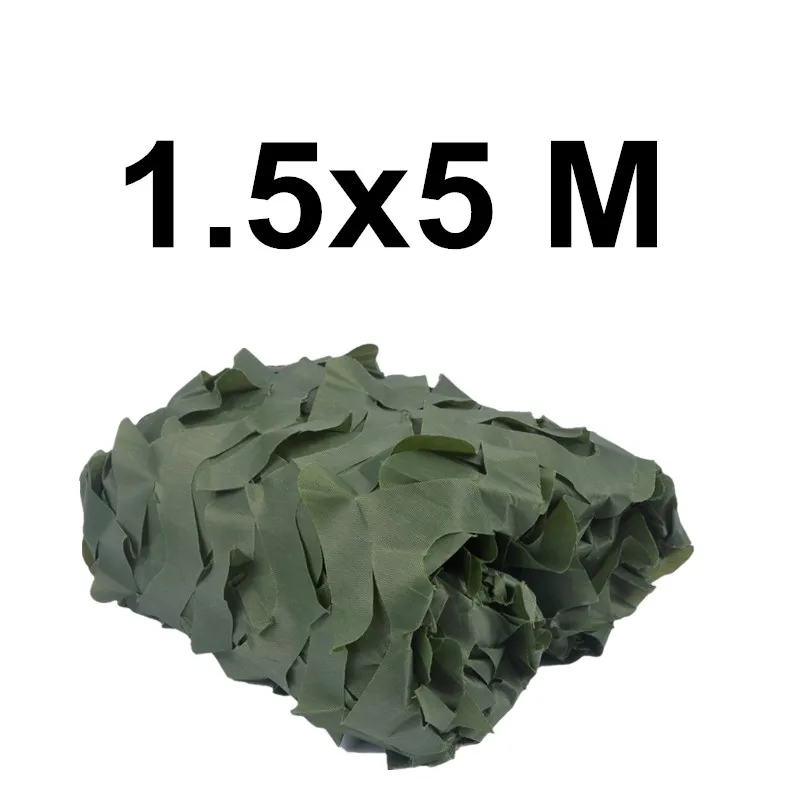 1.5x5M WELEAD Army Green Simple Camouflage Net 3x3 2x3 Outdoor Awning Garden Decoration Military Camo Network Canopy Concealment Mesh - Цвет: 1.5x5M