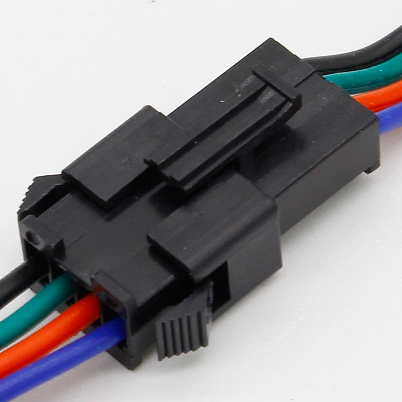 Оптовая продажа 10 пар 4pin JST разъем мужской женский кабель для SMD 5050/3528 RGB цветная