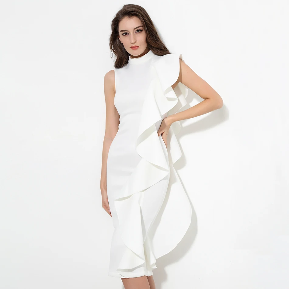 Новинка лета 2020 модное женское платье сексуальное Белое желтое синее облегающее