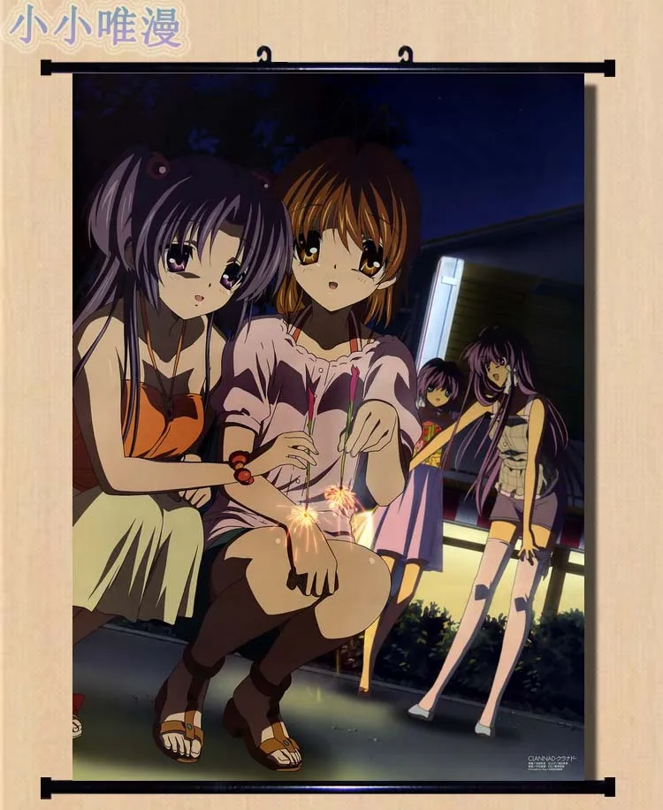 Японские декоративные рисунки раньше Fujibayashi Kyou &amp Ichinose Kotomi Furukawa Nagisa домашний