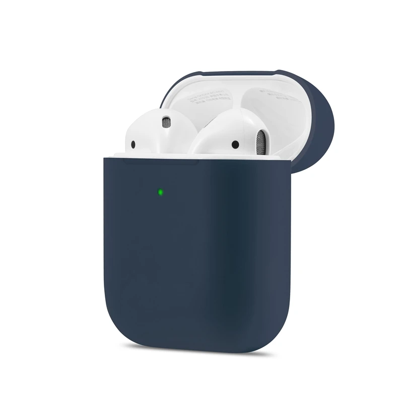 Deft Blue Ультратонкий ТПУ Bluetooth беспроводной защитный чехол для наушников для Airpods 2 разных ярких цветов сумка для наушников Airpods 2 аксессуары - Цвет: Deft Blue