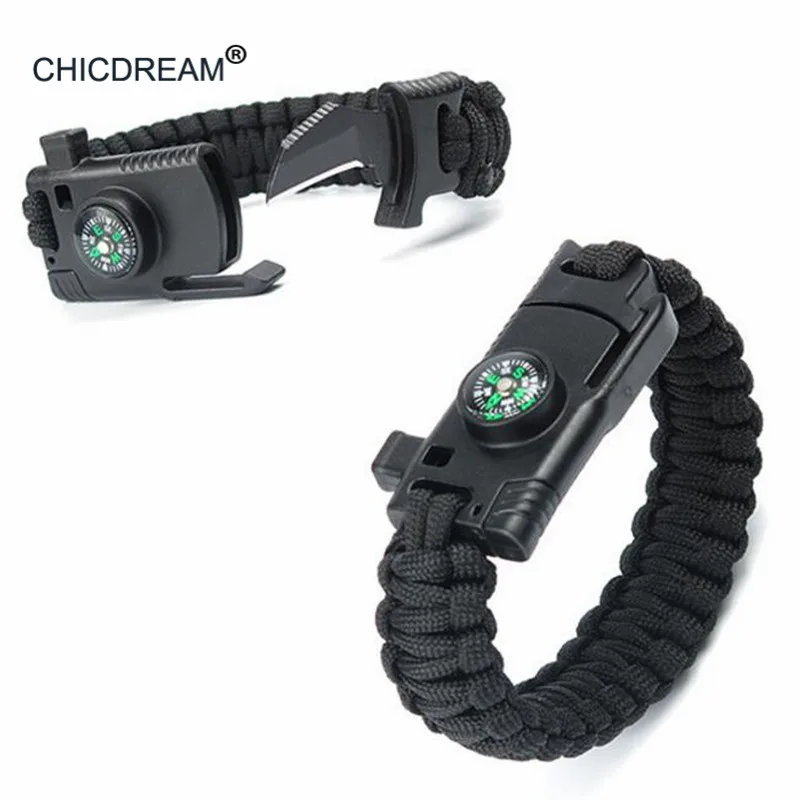 Плетеный браслет для мужчин и женщин многофункциональный Паракорд выживания