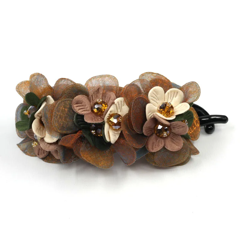 Аксессуары для волос девочек и женщин Цветочные заколки заколка со стразами в