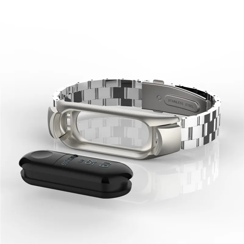 Цветной спортивный металлический ремешок из нержавеющей стали для браслета Xiaomi