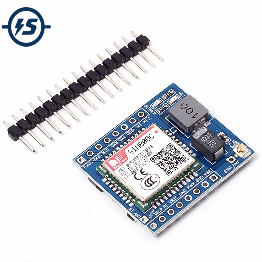 SIM800C GSM GPRS модуль 5 В/3 3 в TTL макетная плата IPEX с Bluetooth и TTS для Arduino STM32 C51|gprs module|development