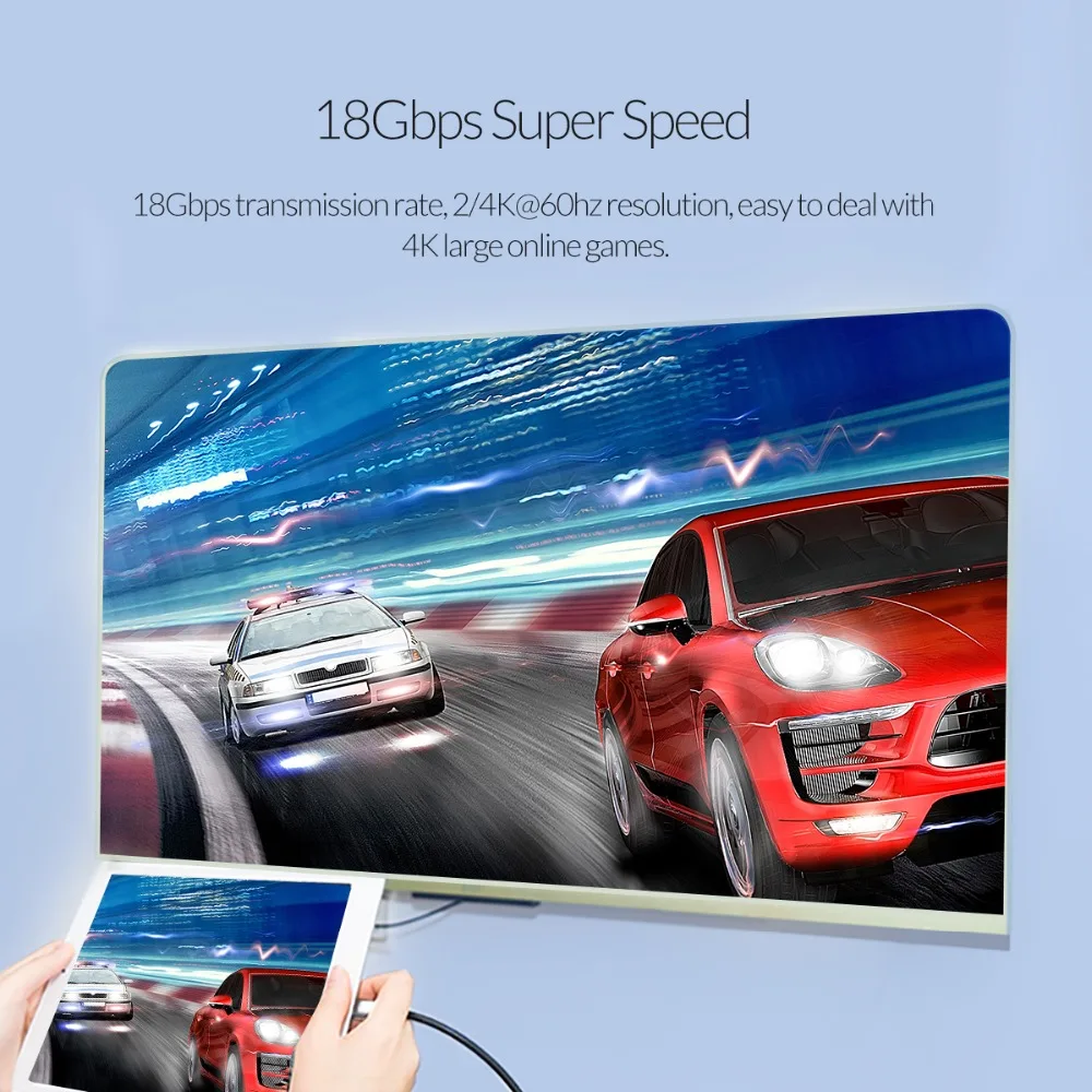 Кабель ORICO HDMI к / Micro 4K 60 Гц 18 Гбит/с переключатель 2 в 1 кабель HDMI2.0 для телевизора ПК
