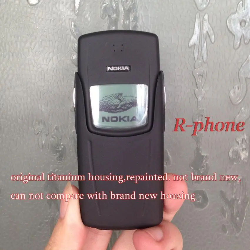Отремонтированный мобильный телефон NOKIA 8910, титановый перекрашенный корпус, 2G GSM 900/1800, разблокированная Русская клавиатура
