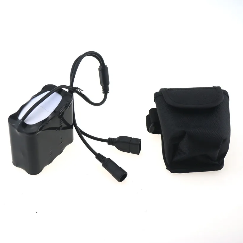 2 в 1 USB& DC5.5 Порты 12000 мАч 18650 Батарея Перезаряжаемые 8.4 В LED Велосипедные фары Батарея Pack 8X18650 Батарея Мощность