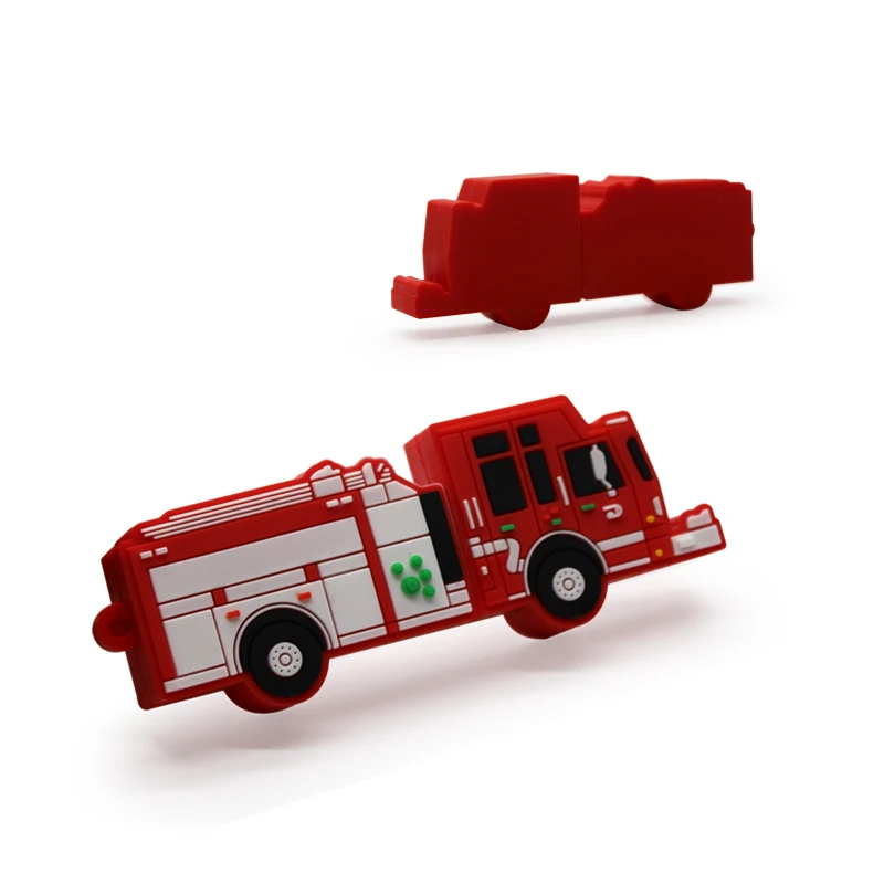 Пожарная машина usb флэш-накопитель автомобильный флеш-накопитель игрушка u диск 4 ГБ 8 ГБ 16 ГБ 32 ГБ 64 ГБ красный автомобиль memory stick мини-Прыжок