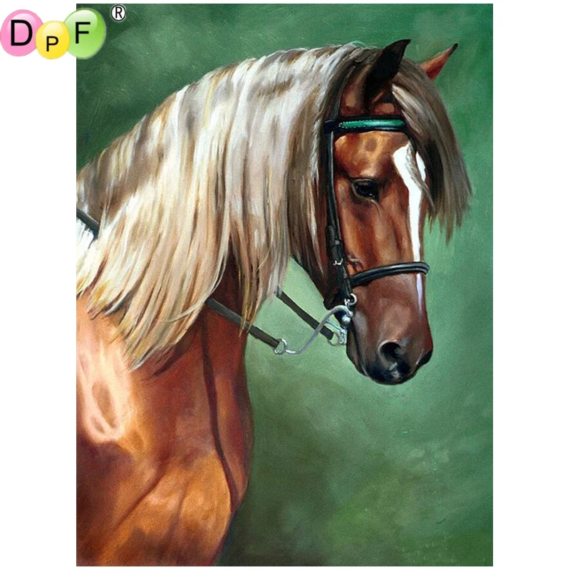 DPF Алмазная вышивка Меланхолия лошадь картина крестиком из страз полностью
