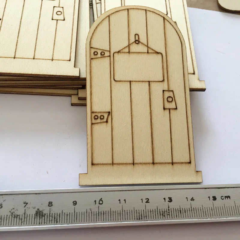 50 шт. сказочные мини двери эльфийские деревянные украшения для рукоделия Декор