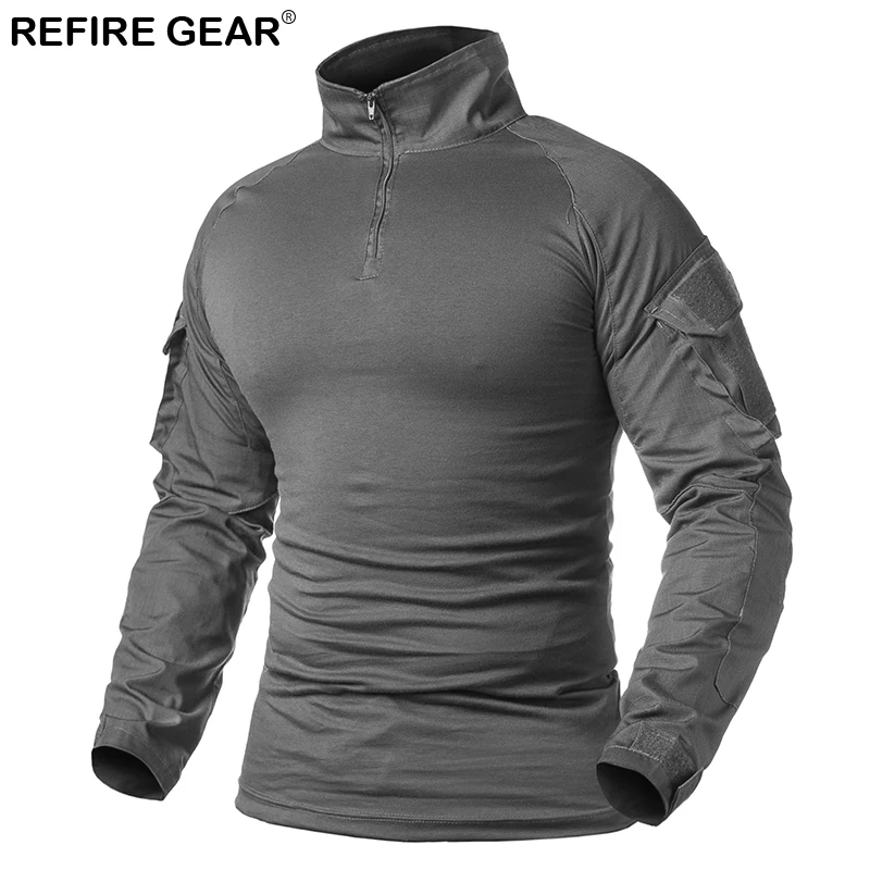 Refire gear уличная футболка мужская с длинным рукавом охотничья Тактическая Военная армейская рубашка Униформа походная дышащая рубашка 9 цветов