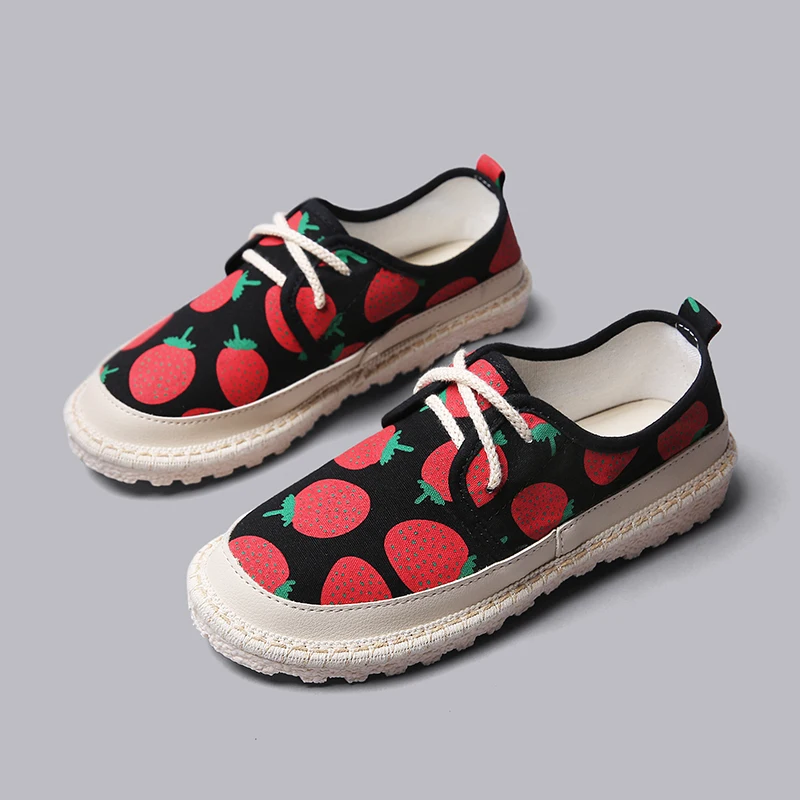 Summer Flats Women Shoes fashion Loafers Elegant Low Heels Slip On Footwear Female Round Toe Mixed Colors Casual Canvas | Обувь