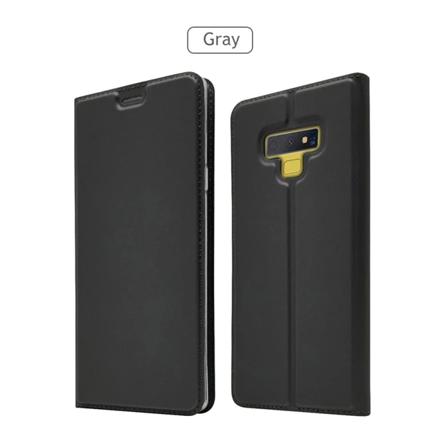 Для samsung Galaxy Note 9 чехол ZROTEVE кошелек кожаный чехол для samsung note 8 9 откидной Чехол для телефона для samsung note8 note9 Coque - Цвет: Gray