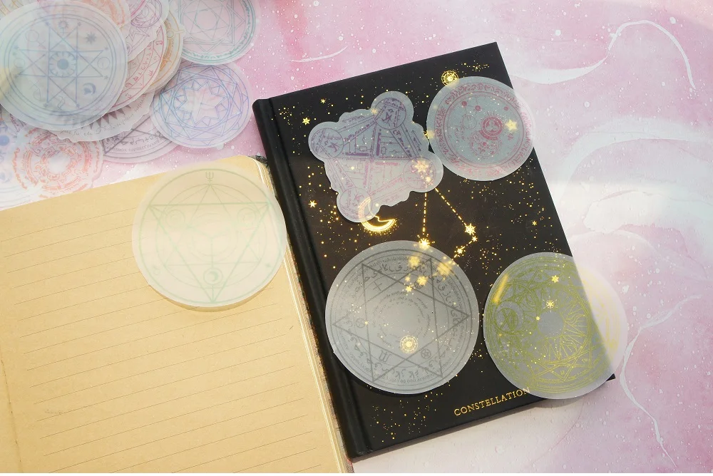 38pcs Magic Circle Style Paper Sticker Scrapbooking DIY Gift Packing Label Decoration Tag