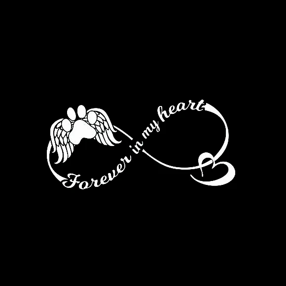 Виниловая наклейка на заднее ветровое стекло с надписью Forever in My Heart Pet |