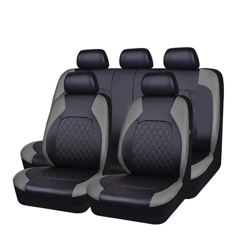 Gray Автомобиль-Пасс из искусственной кожи универсальный чехол для автомобильных сидений боковая подушка безопасности совместимые водонепроницаемые автомобильные аксессуары для интерьера подходят для большинства автомобилей - Название цвета: Gray