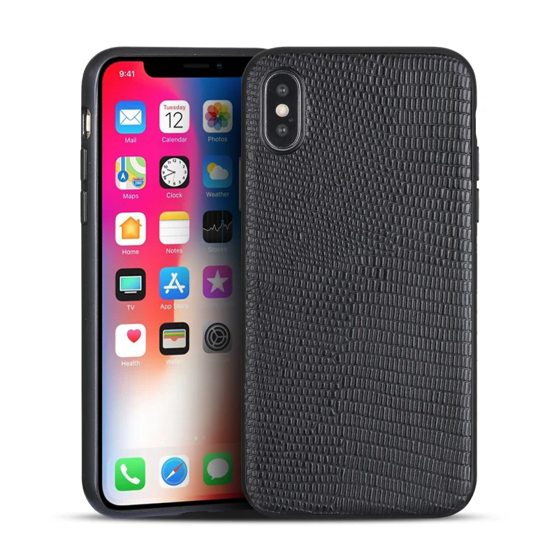 Чехол для телефона из натуральной кожи для iPhone 11 X, чехол с текстурой ящерицы, Мягкий защитный чехол для 6 6S 6P 6SP 7 7P 8 8P Plus
