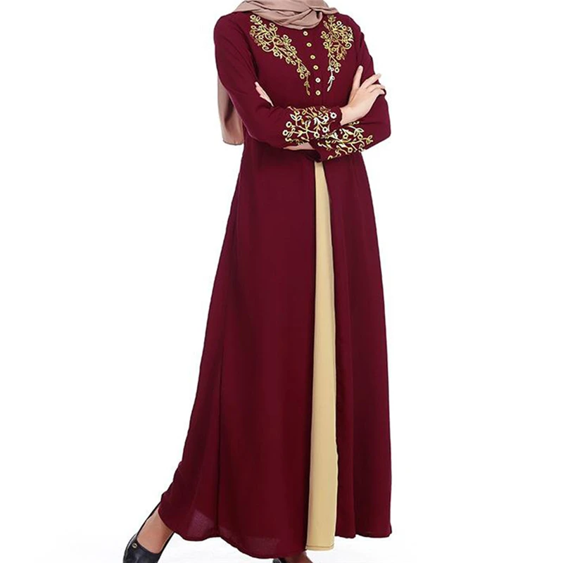 1 шт., модный принт в мусульманском стиле, платье для женщин, MyBatua abaya, с хиджабом, jilbabe, мусульманская одежда, макси, мусульманское платье, Burqa, Прямая поставка, March22