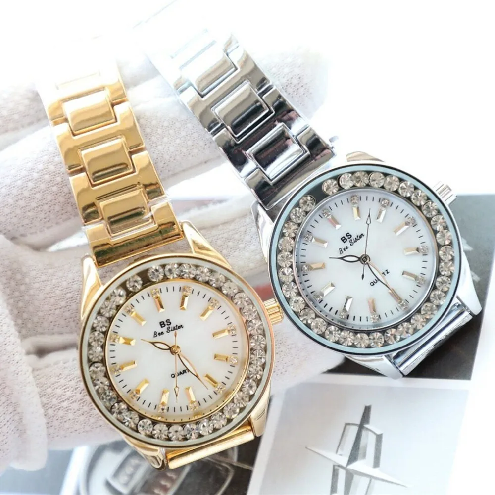 Часы наручные женские кварцевые креативные модные брендовые золотистые