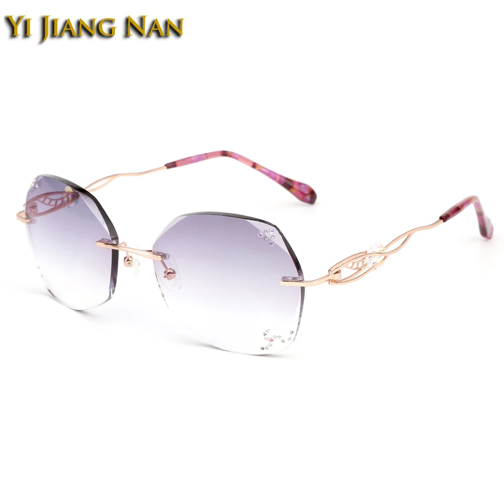 Алмазные очки титановые оправы тонированные линзы без oculos de grau feminino