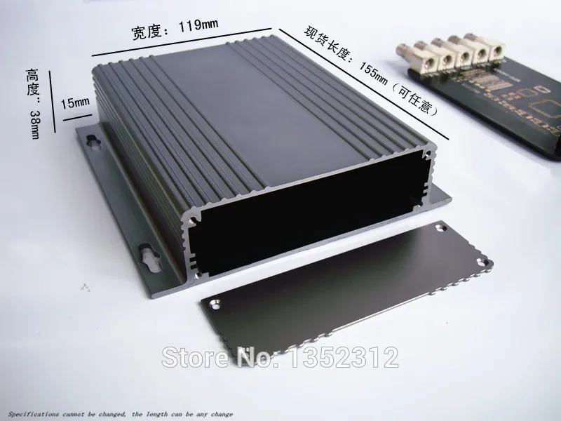 149*38*155mm aluminum electronic project enclosure Article heat dissipation PCB case power amplifier box switch outlet | Обустройство