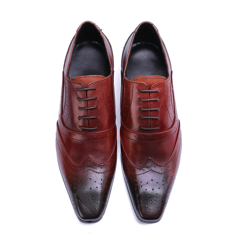 Мужская обувь из натуральной кожи Bullock Повседневная Деловая на низком каблуке с