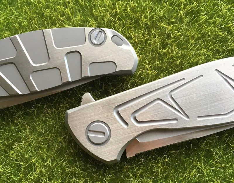 Коготь медведя F95 Флиппер складной нож D2 лезвие TC4Titanium Ручка Открытый Отдых Охота карманные Фруктовые Ножи EDC инструменты